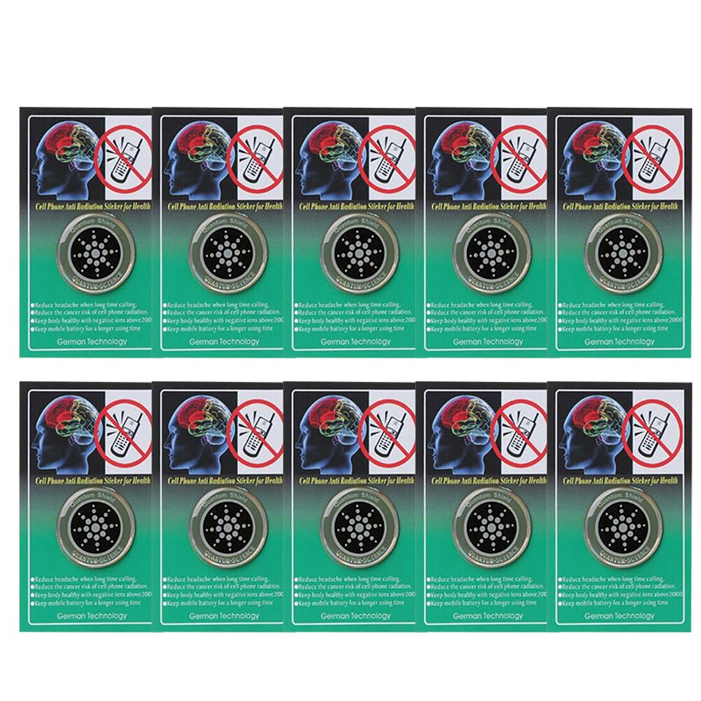 1/6/10 Pcs Radiation Shield Cell Phone Anti-Radiation Sticker Protection for Mobile Phone H-best: 10 PCS Silver A