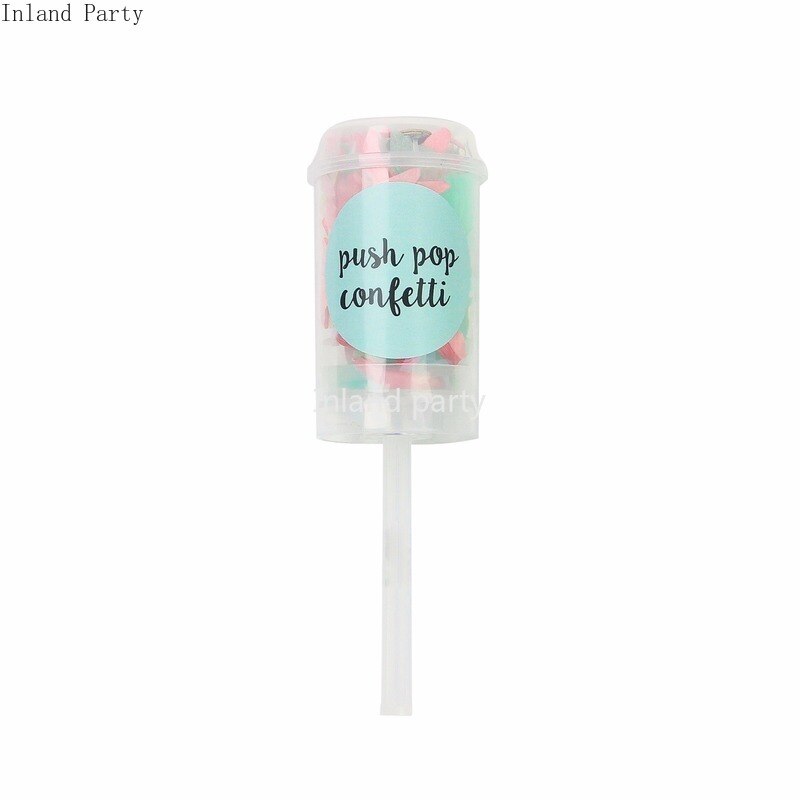 2 stk push poppers mix rosa guld konfetti brude jubilæum push pop konfetti baby shower havfrue fest gør det selv fødselsdag dekorationer