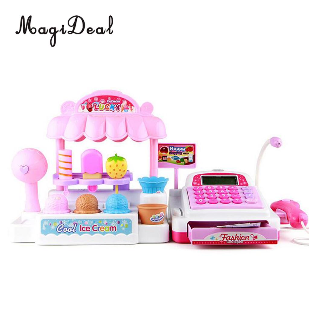 Magideal Top 1Set Simulatie Ijs Winkel Kassa Voor Kids Kinderen Meisjes Pretend Play Speelgoed