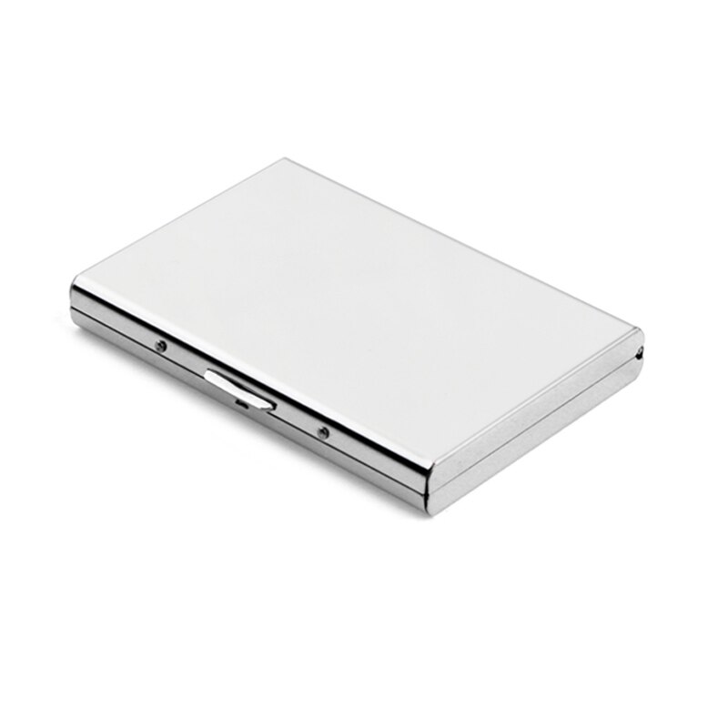 Stainless Steel Bank Credit Card Holder For Men Anti Protect Travel ID Cardholder Women Rfid Wallet Metal Case Porte Carte: mirror