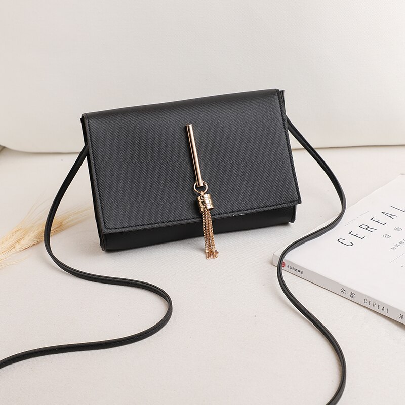 Trend damer enfärgad liten fyrkantig väska koreansk personlighet metall måne och stjärna dekorerade cross-body handväskor: 4