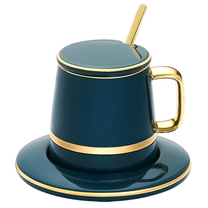 Keramisk krus med låg ske personlighed trend kop simpel par drikke kop husholdning kaffe kop