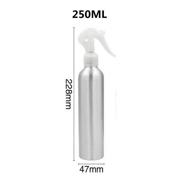 1Pc 30/50/100/120/150/250ml Aluminum bottle mice spray bottle Fine Mist Aluminum Refill Bottle Mouse Portable Spray Bottles: 250ML