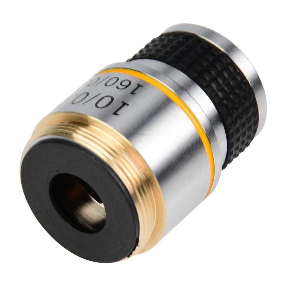 1 pcs Portable 10X 185 Biological Microscope High Accuracy Achromatic Objectives Lens 160/0.17