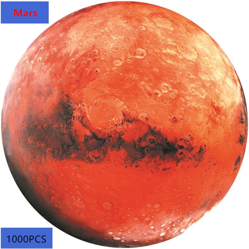 1000 Piece Jigsaw Puzzle Star Space Rainbow Round Puzzle Moon Earth Flat Puzzle Adult Kids Adult DIY Educational Children's Toy: Mars