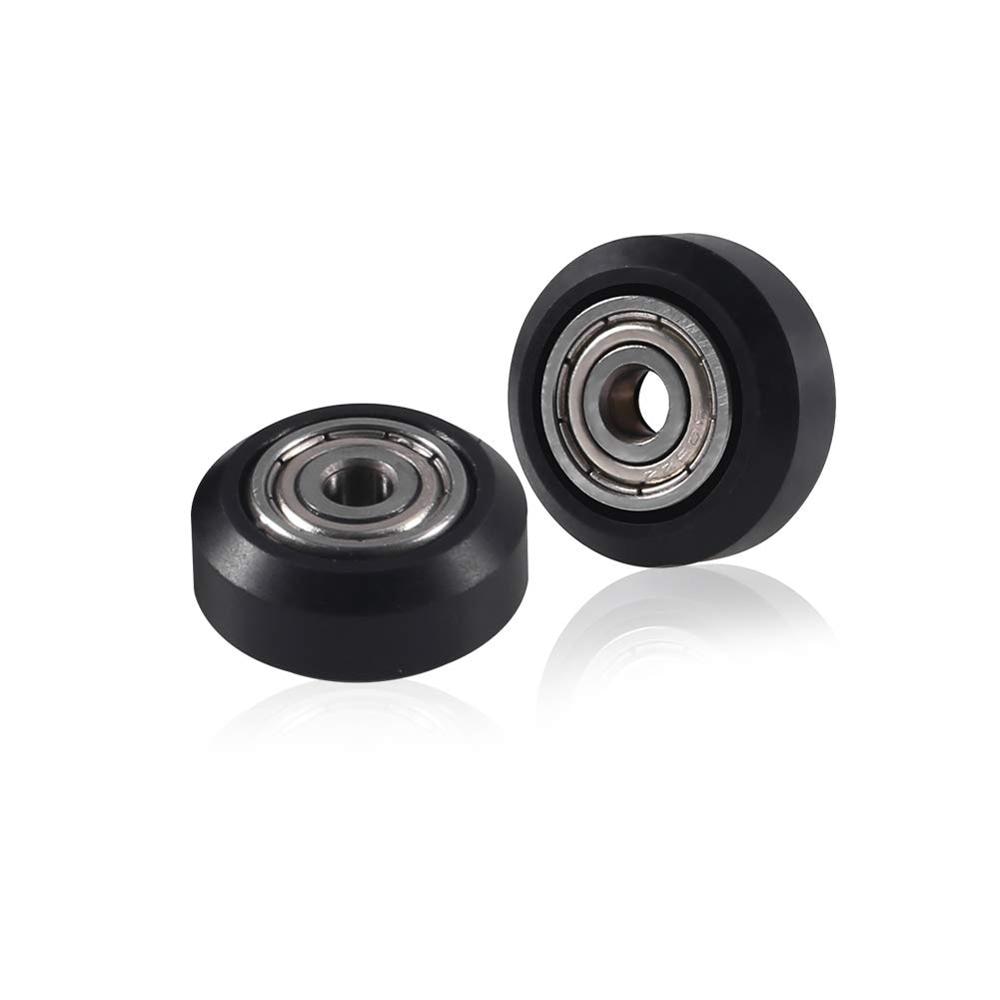 POM V Slot Wheel Big Plastic Pulley Wheel with Bearing Idler Pulley Gear Perlin Wheel for Creality Ender 3, CR-7, CR-8, CR-10