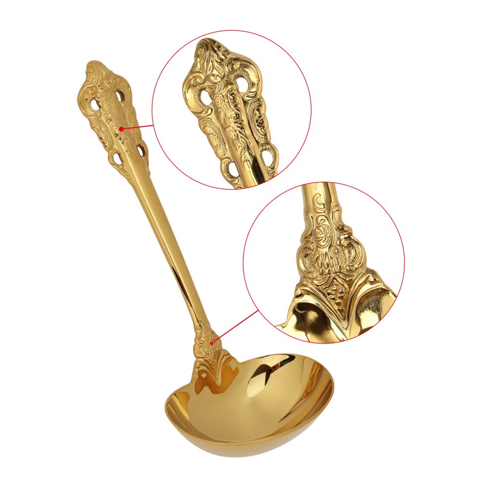 1 Stuk 304 Rvs Pollepel Koken Tool Keuken Accessoires Gold Scoop Tablewares Vergulde Soep Opscheplepel