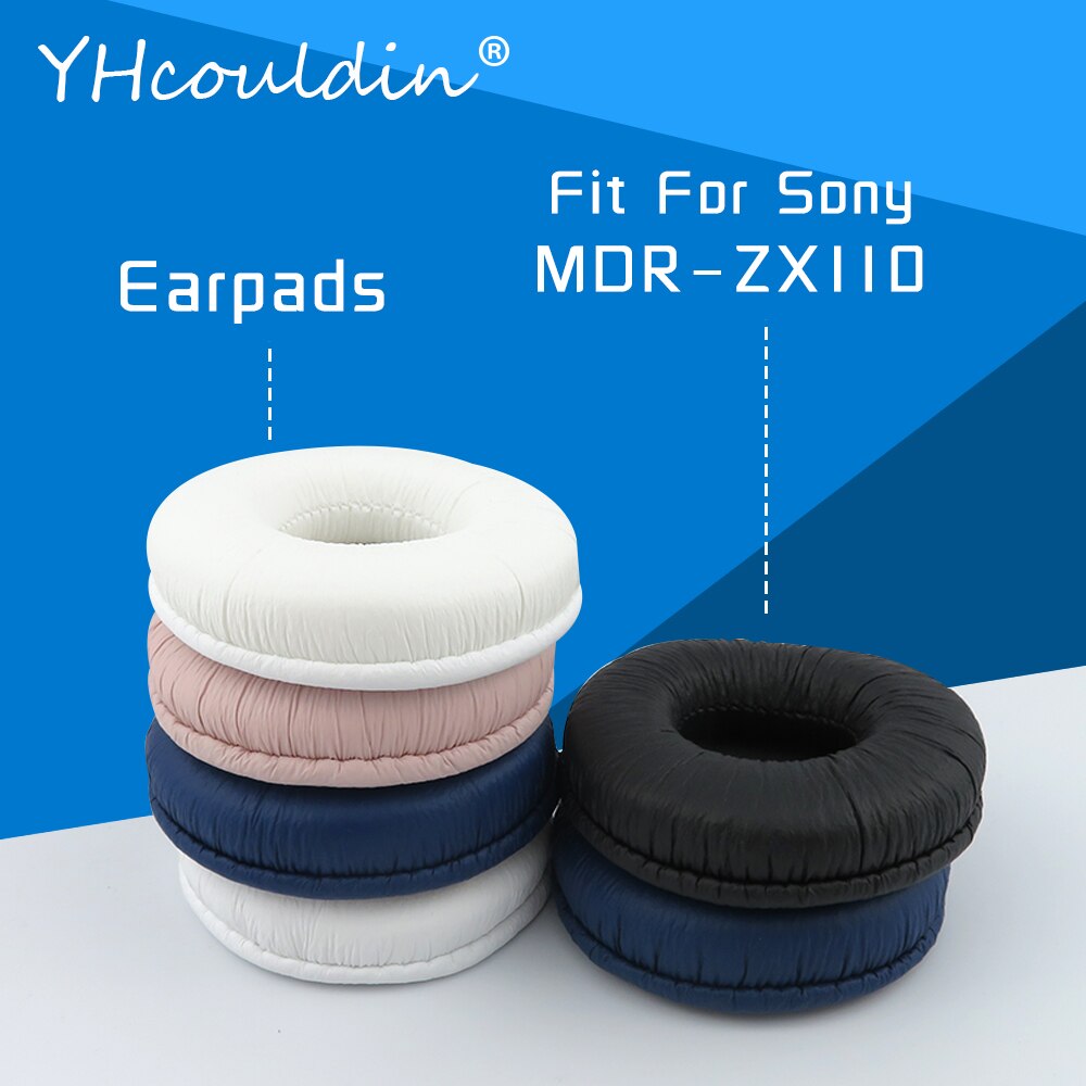 Almohadillas para auriculares Sony MDR ZX110 ZX110AP ZX110NC ZX110NA, accesorios de repuesto, almohadillas para los oídos, Material de cuero arrugado