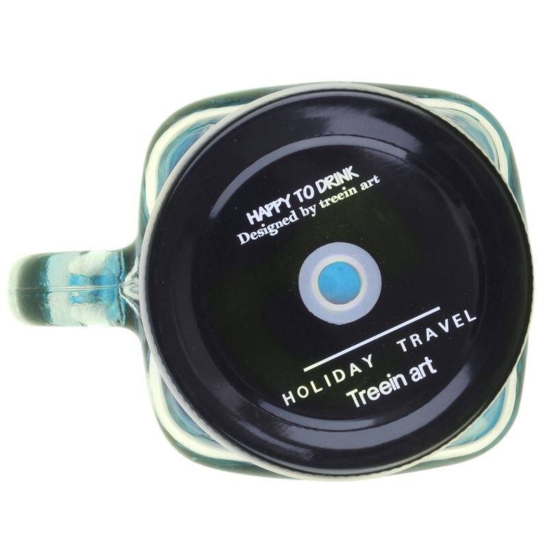 Fashionable Vintage Mason Glass Drinking Jar Bottles Cup 500ML/17oz, Blue