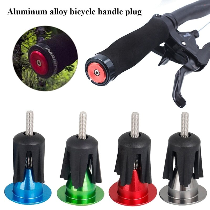 1 pair Bike Grip Handle Bar End Cap Aluminium Alloy MTB Handlebar Grips Plugs Caps for Bicycle Handlebar Accessory