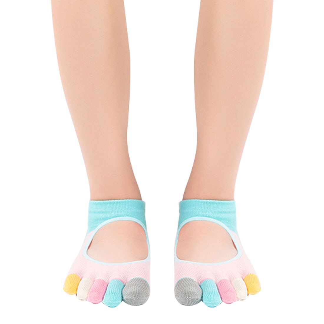 Pilates-socken für damen, fünf zehen, aus baumwolle, rutschfest, yoga-socken, damensocken, verschiedene farben