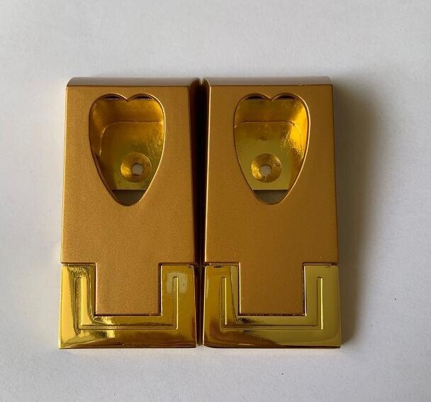 2Pcs Zinklegering Kast Kledingstang Flens Klem Pijp Rail Base Gordijn Staaf Douchegordijn Kast Staaf End Ondersteunt sockets: B