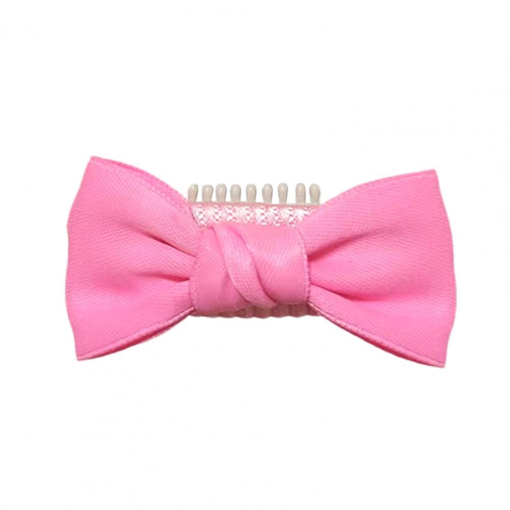 Pajarita compacta para mascotas, pinzas para el pelo, accesorios de peinado, pasador de Color vibrante para Festival: Rose Red