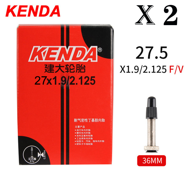 2 st kenda cykelslang 20/26/27.5/29/700c schrader presta butylgummi mtb racercykelslang innerdäck cykeldelar: Vit