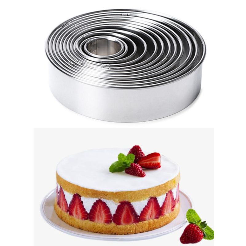 14 Pcs Open Cutter Ronde Cookie Mallen Rvs Sweet Mallen Voor Koken Bakken Suikerpasta En Cake Keuken Bar cookie