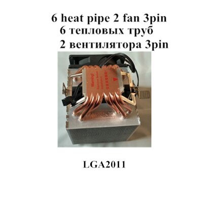 Divers 3 4 6 caloducs radiateur refroidisseur de processeur pour Intel LGA771/775/115X pour AMD: Vert