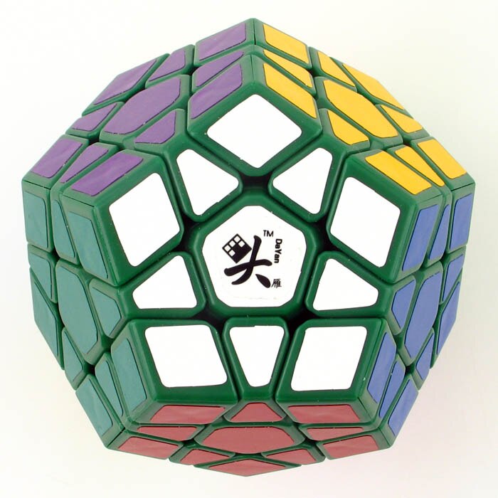 Original DaYan Megaminxes V2 M 12 sides magnetic cube puzzles Dayan 3x3 dodecahedron cubo magico educational toys for kids: v1 green