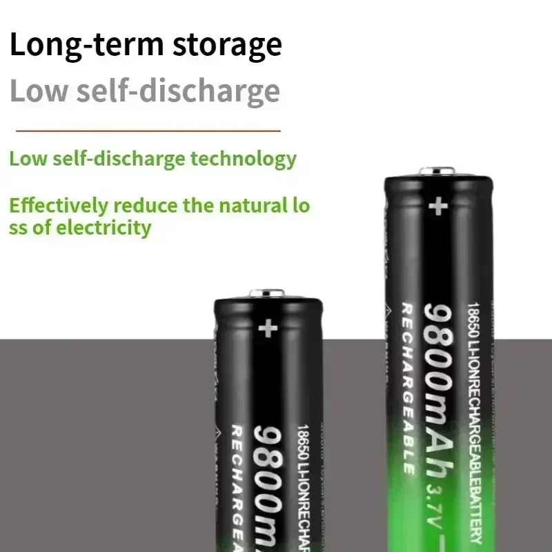 Neuer 18650 Li-Ion-Akku 9800 mAh, wiederaufladbarer 3,7 V-Akku für LED-Taschenlampen oder Akkus für elektronische Geräte