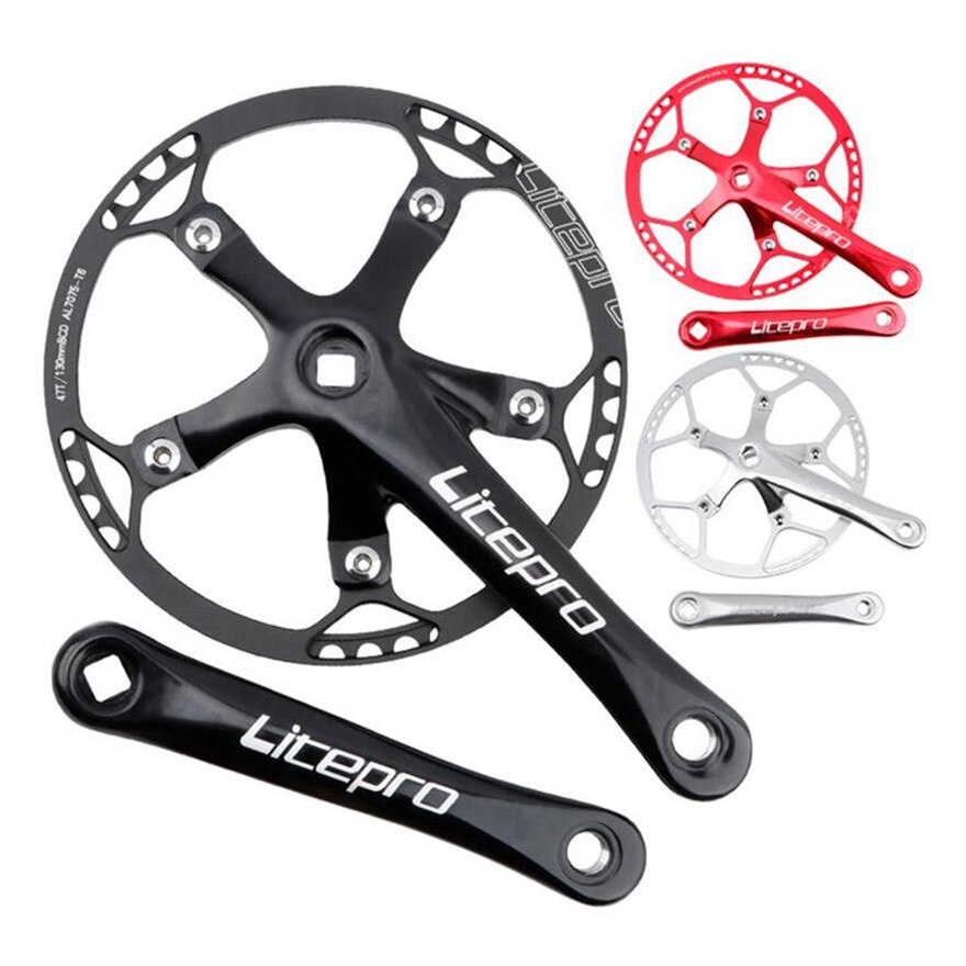 Litepro korba rowerowa zintegrowana pojedyncza korba korbowa 45T 47T 53T 56T 58T BCD 130mm na rower składany