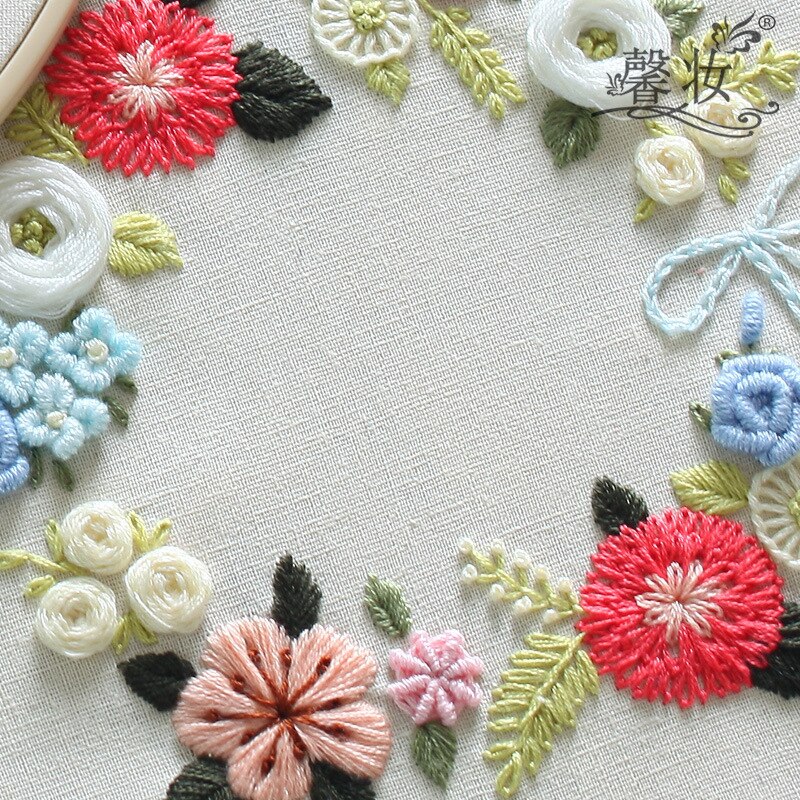 DIY Embroidery kit Handwork Needlework for Beginner Cross Stitch Embroidery With Flowers Animals Pattern English Instructions