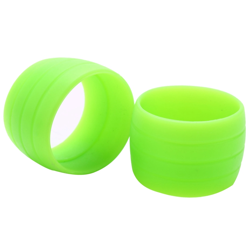 2Pcs Bicycle Handlebar Tape Fixing Loops Road Bike Handle Grip Wrap Holding Rings Cycling Bartape Strap Belt Fasten Sleeve: Green