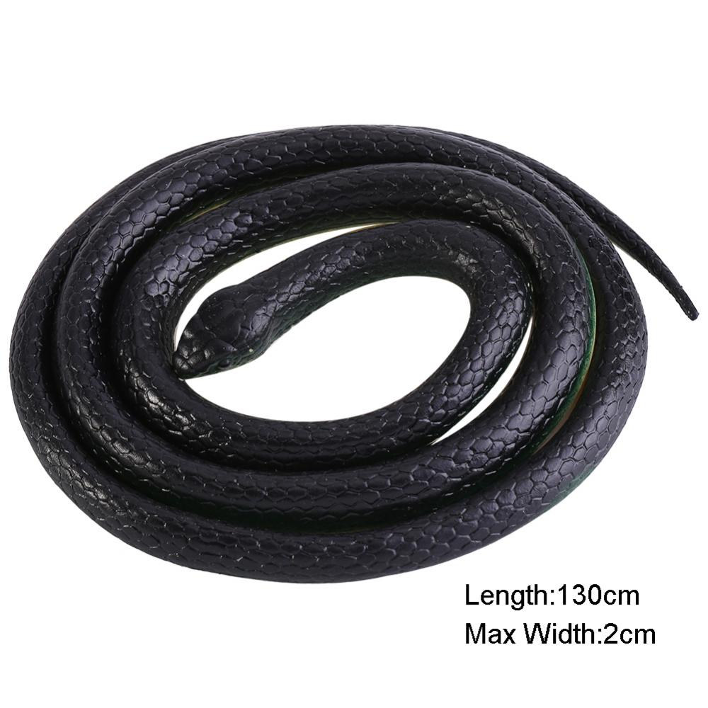 130cm Long Soft Rubber Snake Garden Props Funny Joke Prank Toy Soft Rubber Toy Snake Safari Garden Props Joke Prank