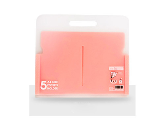 EZONE 5 pochette dossier couleur bonbon expansion portefeuille PP dossier Portable Document sac bureau fichier stockage sac 327*280*30mm: Pink