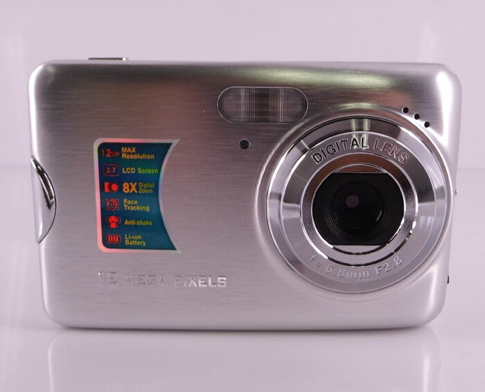 Cámara de vídeo digital Winait MAX 18 Mega píxeles con pantalla TFT de 2,7 ''y cámara compacta con zoom digital de 8x: Plata / add 16g sd card