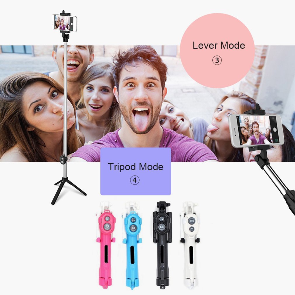 4 In One Selfie Stick Wireless Selfie Stick Mobile Phone Universal One Wireless Self-Timer Artifact Tripod Selfie Stick