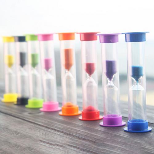 Colorful Hourglass Sandglass Sand Clock Timers Kitchen cooking Sand Timer 180 Seconds 3-minute Children's Desktop Timer: Default Title