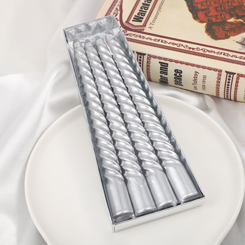 Metalen Kandelaar 5 Armen Kandelaar 26Cm/10 &#39;&#39;Tall Kaarshouder Voor Formele Event Thuis Eettafel decor Bruiloft Middelpunt: Candle Silver 4pcs