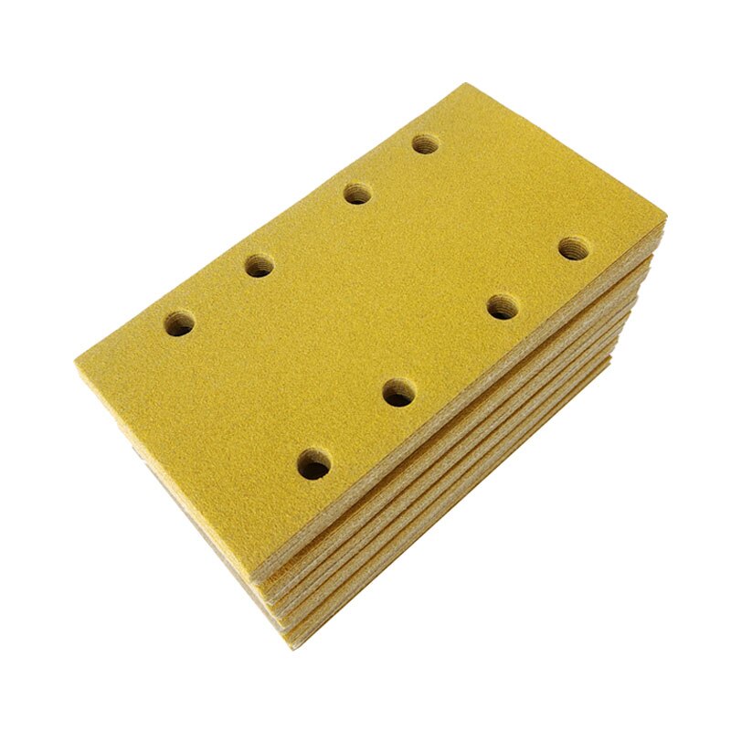 Rectangular Sandpaper 95/180mm 8-Hole Self-adhesive Flocking Back Velvet Sander Sanding Putty Sandpaper
