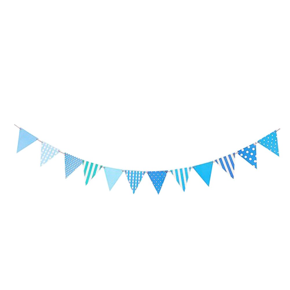1 sett fargerikt papir/klut flagg banner & flagg krans blomsterbunting bannere gjør det selv-barn bursdag/bryllupsfest dekorasjon rekvisita: H01