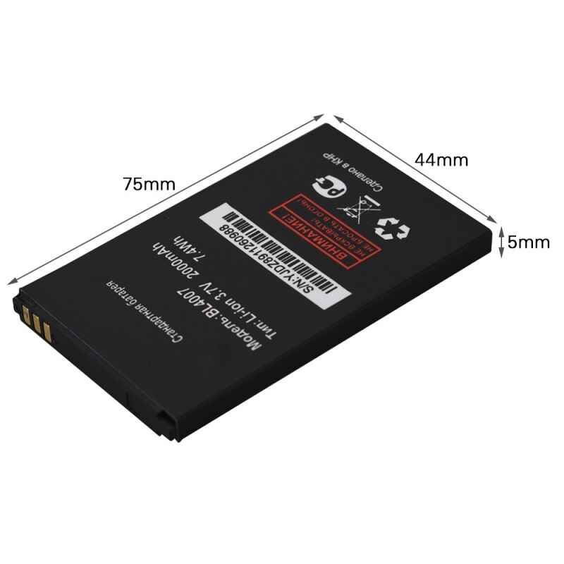 Hoge Capaciteit BL4007 2000 mah Vervangende mobiele telefoon batteria Voor FLY BL4007 DS123 batterij