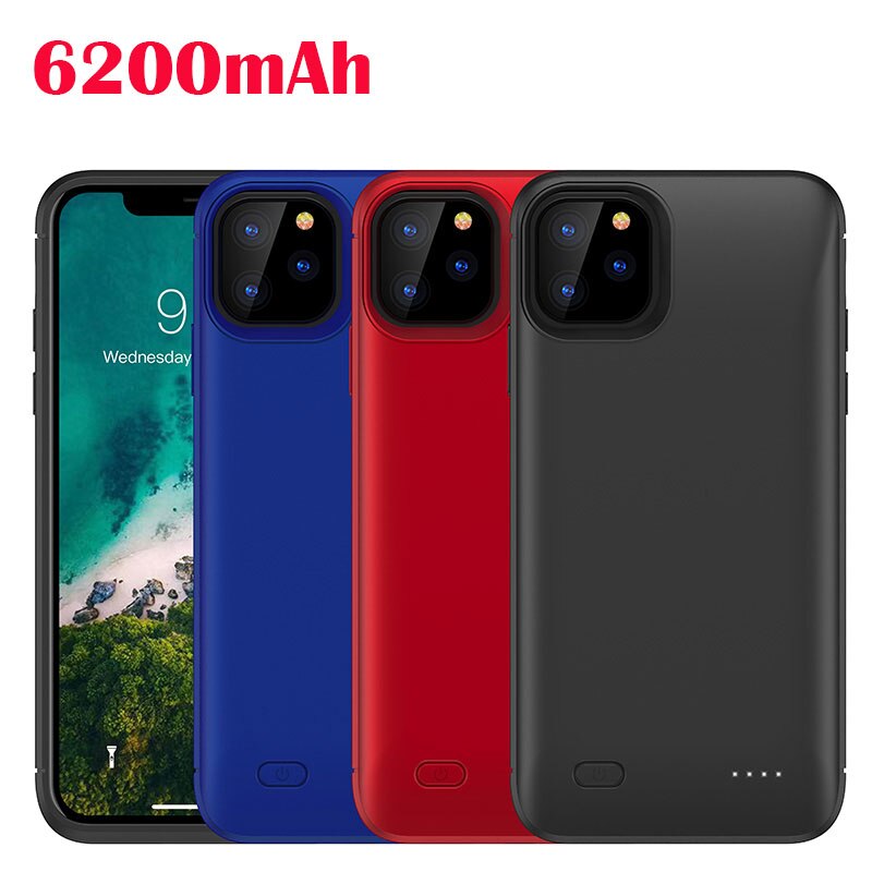 Batterijladerhoesje voor iphone 11 , batterijhoesje, powerbank, oplaadhoesjes, lader, slanke externe rugzak voor iphone 11 pro max