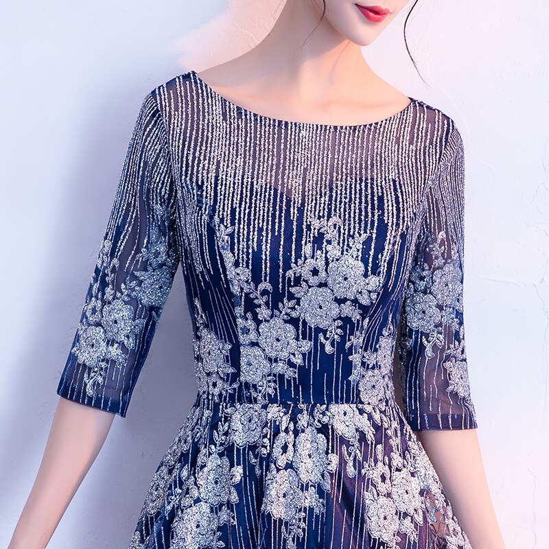 Sexy Slanke O-hals Pailletten Avondjurk Verbeterd Cheongsam Chinese Stijl Avondjurk Vestidos Maat S-3XL