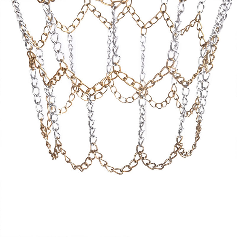 Basketball net klassisk sport stål kæde basketball net udendørs galvaniseret stål kæde holdbart basketball mål net