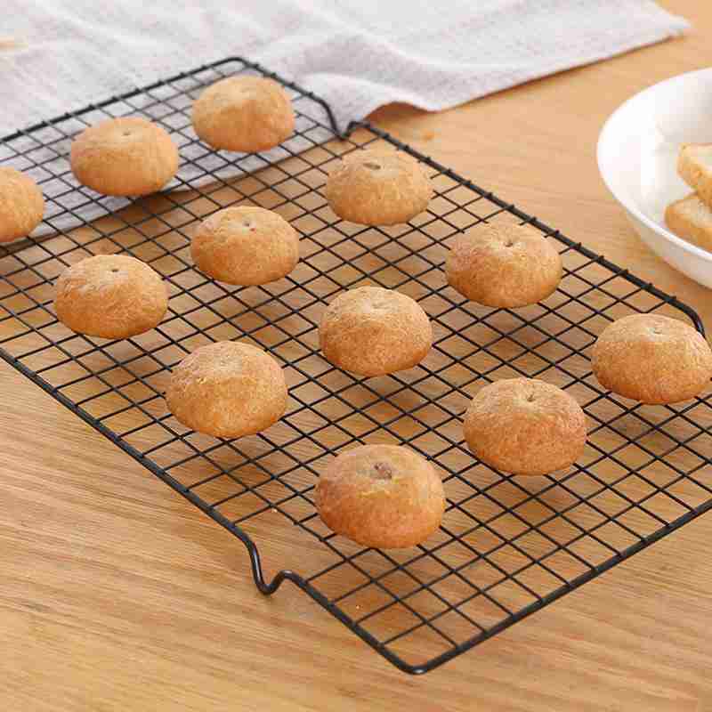 Rejilla de alambre de acero al carbono bandeja refrigerante para pastel estante para comida, estante para galletas, soporte para pan de cocina, horno para hornear, Pizza, barbacoa, galleta H7Q2