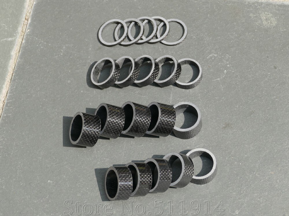 SB-1 Brand Full Carbon Headset Spacer Toray Carbon Hight : 3/5/10/15/20mm Dia. : 1 1/8" Including 5 Pcs