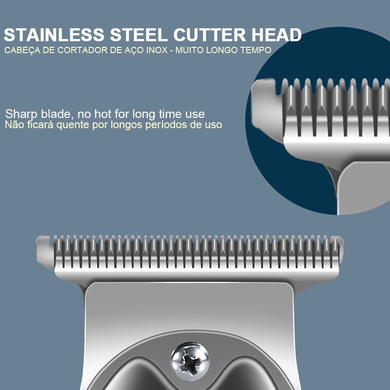 Cortadora de pelo Kemei para hombres, recortadora de pelo recargable, cortadora eléctrica de cualquier talla de Metal, máquina de corte de pelo, herramientas de salón