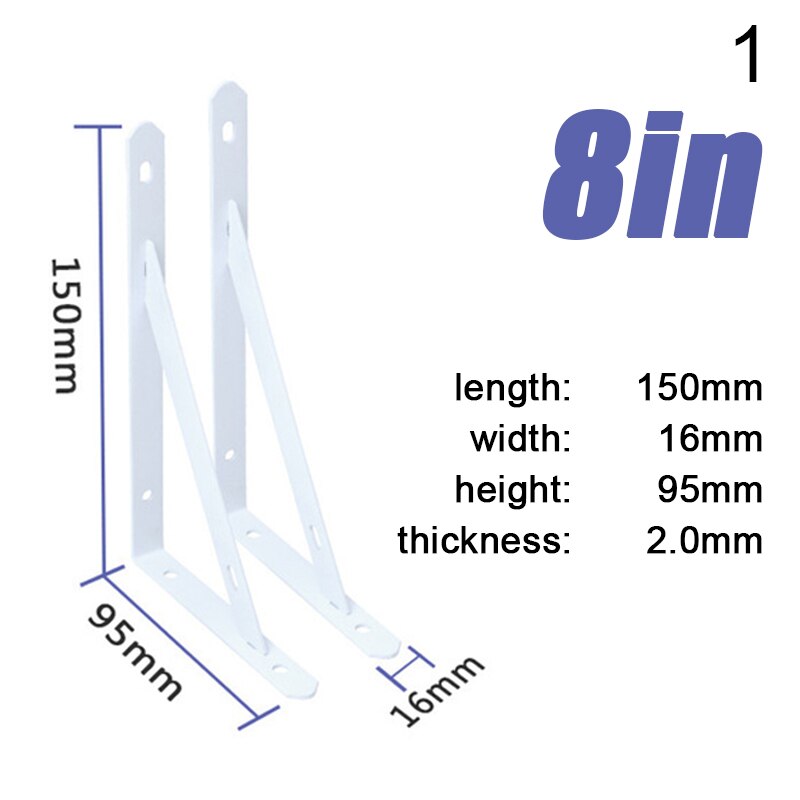 2Pcs Wandplank Beugels Heavy Duty Corner Brace Boekenkasten Woonkamer Kantoor Muur Gemonteerde Opbergrek Metalen Beugel: A1