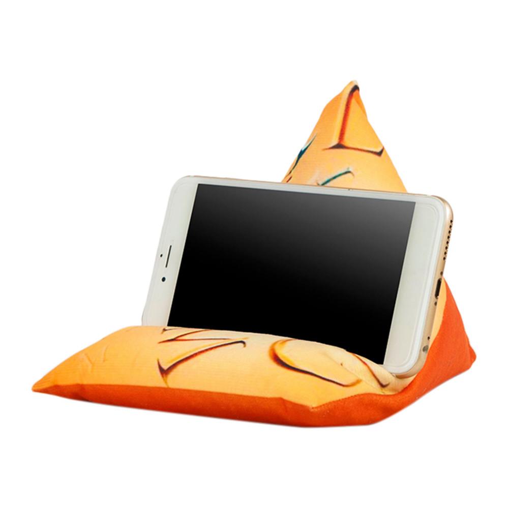 Universellt tablettställ kudde telefonhållare kuddar laptopställ multi-vinklar mjuk kudde för säng golv skrivbord soffa soffa läsning: Orange