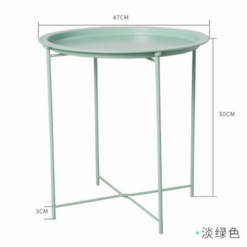 Steel Circular Table Coffee Side Table Desk white