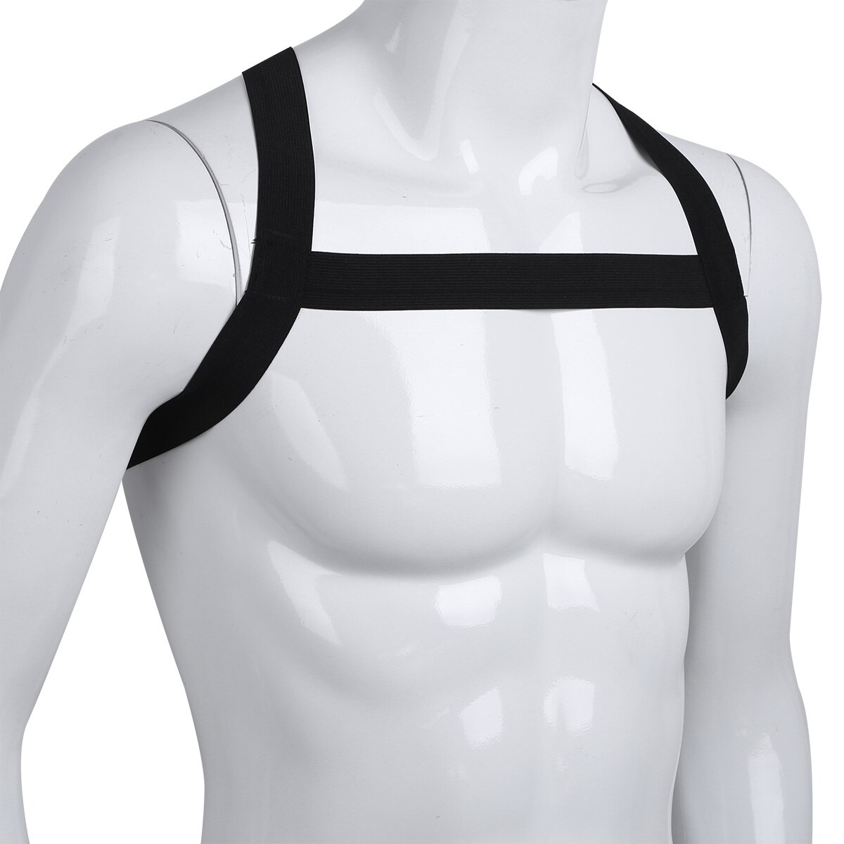 Mannen Harnas Borst Riem Lingerie Heren Sexy X-Vorm Terug Elastische Schouder Borst Spier Harness Strap Mannelijke Prestaties kostuum