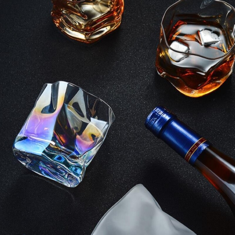 Vaso de champán y Whisky de 250 Ml, tazas creativas de café, zumo, cóctel, cerveza, vino, copas de vino, taza de té con borde dorado