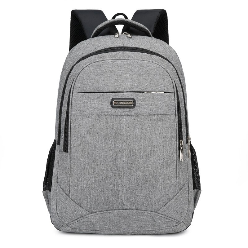 Large Capacity High School Backpack Men University Student School Bags Oxford Backpack Casual College Style: Gray