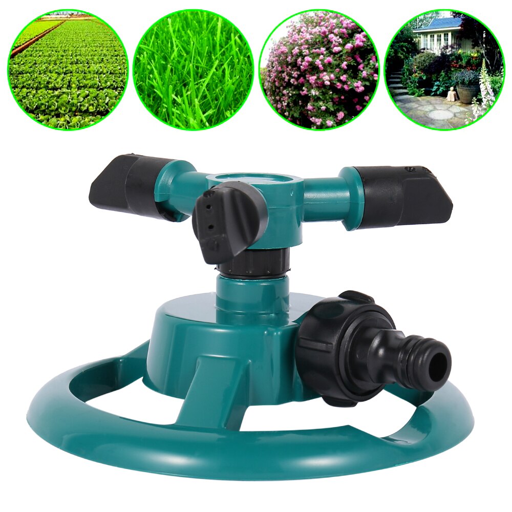 Tuin Irrigatie Sprinkler Roterende Drieledige Automatische Irrigatie Gazon Circulaire Sprinkler Roterende Irrigatie Systeem