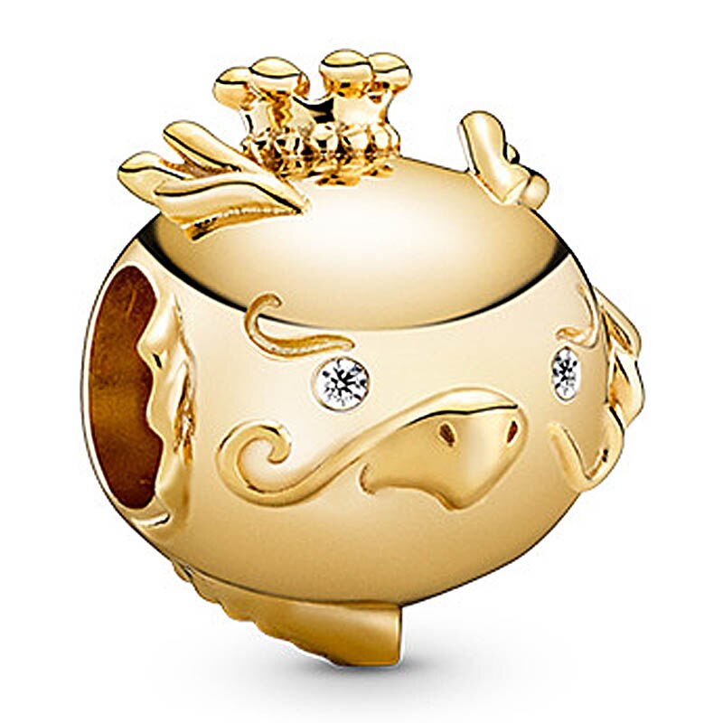 Shine Rat Mouse Spirit Horse Ram Sheep Chinese Twelve Zodiac Charm Fit Bracelet 925 Sterling Silver Beads Diy Jewelry: 5