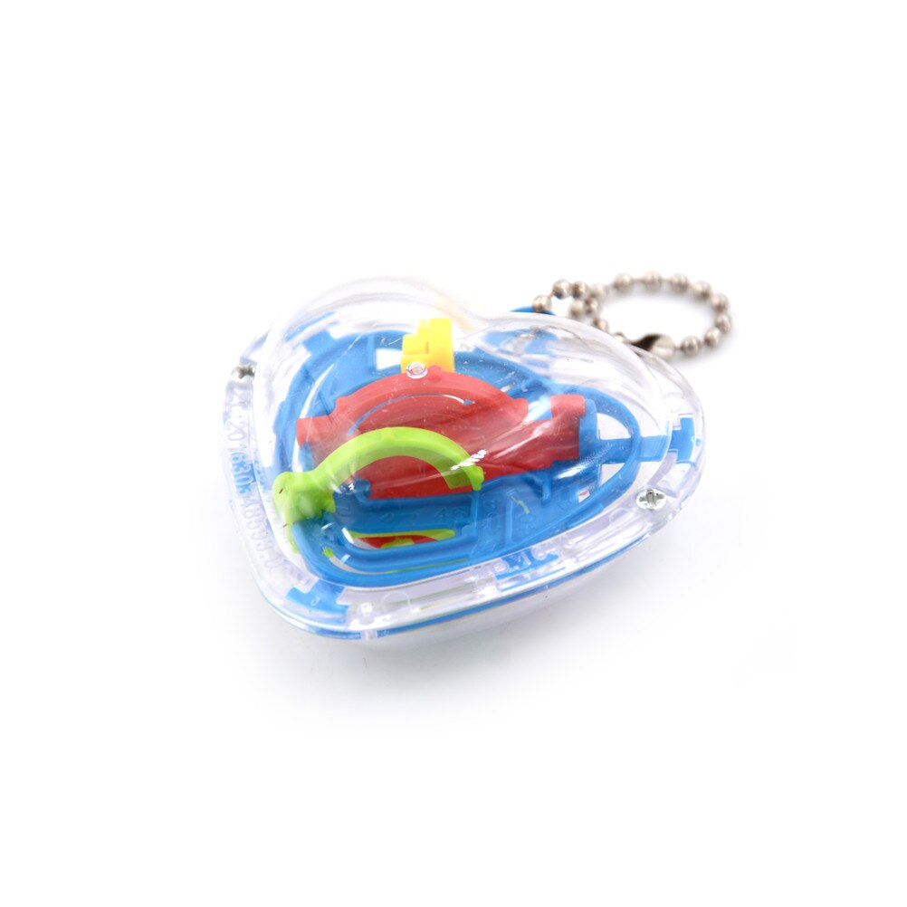 1Pcs 3D Metalen Puzzel Bal Speelgoed 3D Magische Kubus Intellect Doolhof Bal Hart Magic Cubo Speelgoed Voor Kinderen Key ketting Spinner