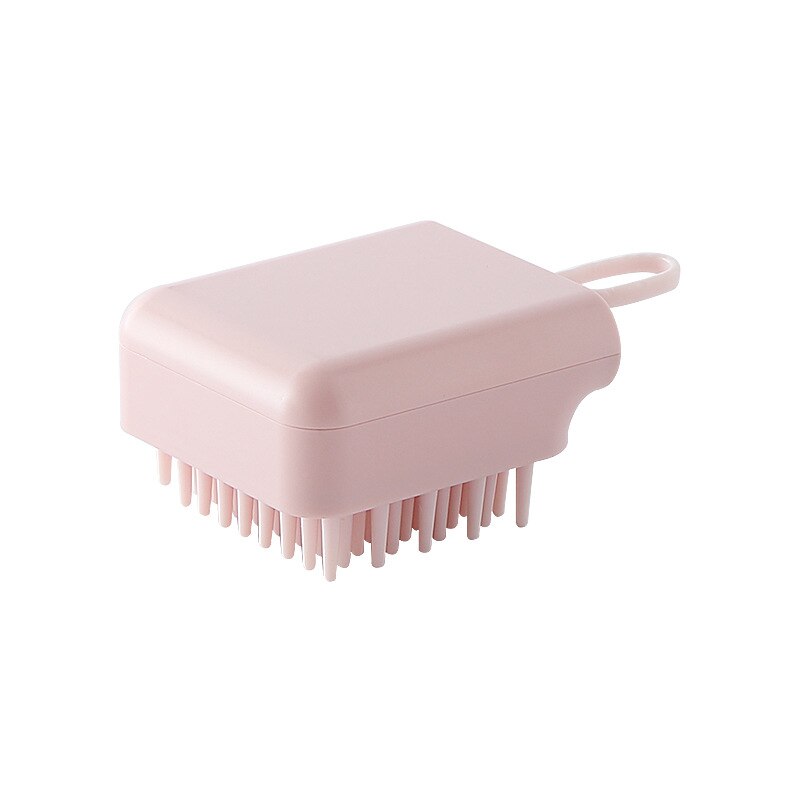 Comb Hair Massage Brush Shampoo Hair Washing Comb Bath Shower Hair Clean Brush Head Body Scalp Slimming Silicone Spa Bath Comb: pink